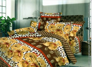 Плед &quot;мишки на кофе&quot;