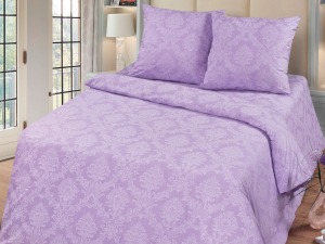 Поплин постельное белье &quot;Лиловый-жаккард&quot;